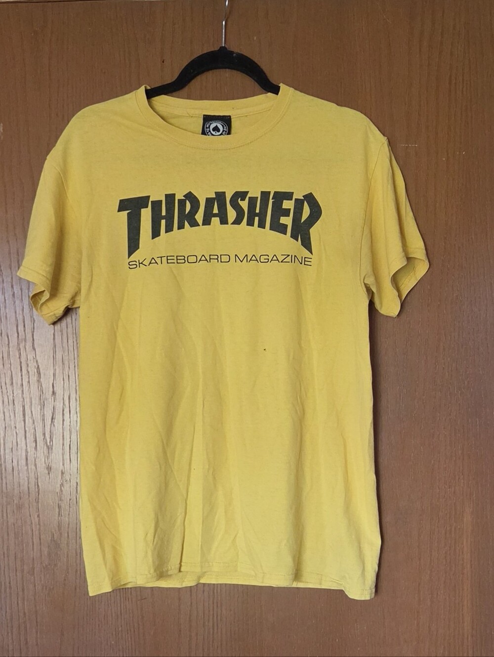Thrasher Yellow Logo Tee - Men's Classic Skate Shirt Medium